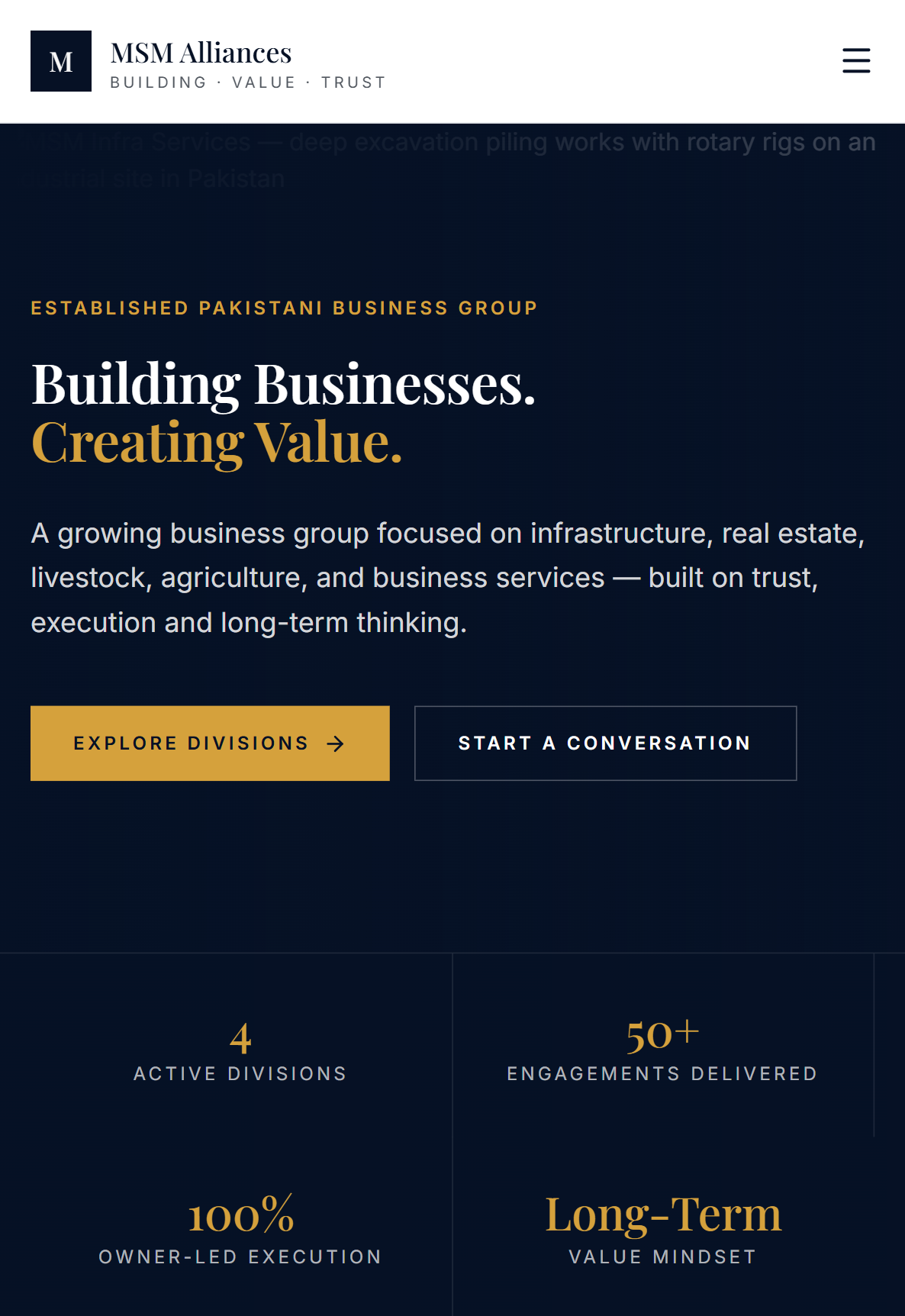MSM Alliances — Homepage — mobile