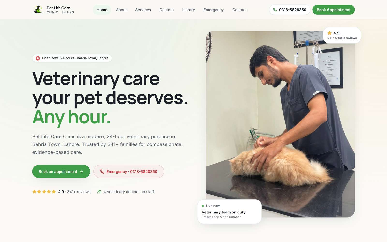 Pet Life Care — Website